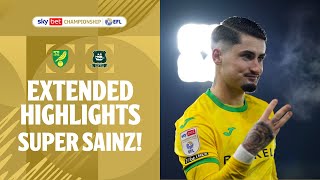 SUPER SAINZ  Norwich City v Plymouth Argyle extended highlights [upl. by Riaj]