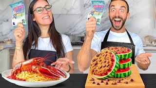 20€ A TESTA chi cucina il MENÙ MIGLIORE vs la MIA RAGAZZA [upl. by Lole]