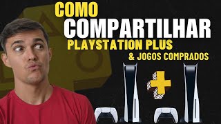 COMO COMPARTILHAR PLAYSTATION PLUS EM 2 PS5 [upl. by Alaster]