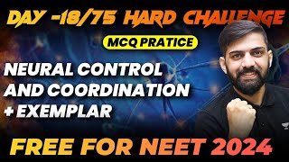 Neural Control and Coordination  Top 80 MCQs  Day 1875  75 Hard Challenge  NEET 2024 [upl. by Atsilac]