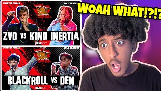 Yolow Reacts  ZVD vs King Inertia amp Blackroll vs Den  Solo Beatbox Quarter Finals  GNB 2024 [upl. by Samal]