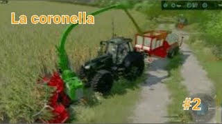 FS 22  La Coronella  chopping corn directly into Silage bales [upl. by Ietta]