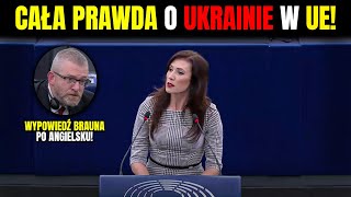 EWA ZAJĄCZKOWSKA OSTRO O UKRAINIE W UE  WYPOWIEDŹ BRAUNA PO ANGIELSKU [upl. by Ridglea]