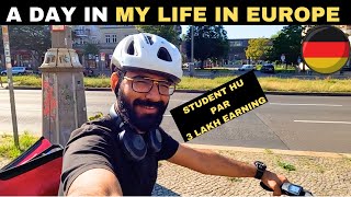 DAY IN THE LIFE OF INTERNATIONAL STUDENT IN GERMANY  UBER EATS DRIVER VLOG  EUROPE VLOG HINDI [upl. by Nekciv503]