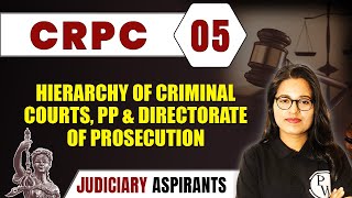 CrPC 05  Hierarchy of Criminal Courts PP amp Directorate of Pro Major Law  Judiciary Aspirants [upl. by Tamanaha]