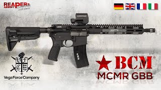 Review VFC BCM MCMR  GBB Gas Blowback 6mm BB SoftairAirsoft  DE [upl. by Marra]