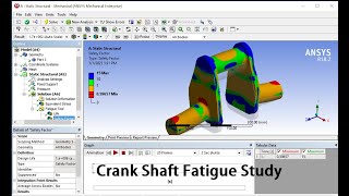 Ansys Workbench Structural amp Fatigue analysis  Crank Shaft [upl. by Atihcnoc555]