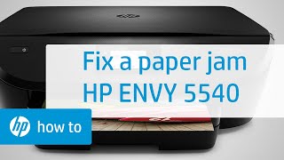 Fixing a Paper Jam  HP ENVY 5540 Printer  HP [upl. by Woodhouse566]