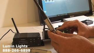 Lumin Lights Wireless DMX Deluxe and Stick Tutorial [upl. by Enoved903]