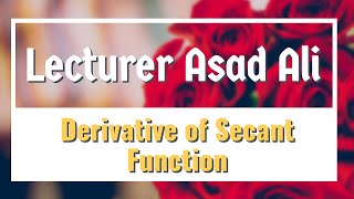 derivative of secant function [upl. by Shaw]