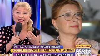 Colegele de teatru o atacă dur pe actriţa Rodica Popescu Bitănescu [upl. by Emanuela]