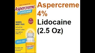 Aspercreme 4 Lidocaine 2 5 Oz [upl. by Arlina746]