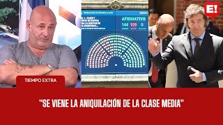 HABLA SANTIAGO CÚNEO LUEGO DE LA APROBACIÓN DE LEY ÓMNIBUS EN DIPUTADOS  TIEMPO EXTRA [upl. by Ennairrac608]