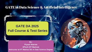 GATE Data Science amp AI 2025  Full Course and Test Series gatedatascience [upl. by Down]