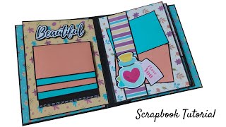 How To Make Scrapbook For Beginners  DIY Scrapbook Tutorial  Scrapbook Ideas  Crafteholic [upl. by Ecinreb]