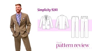 Pattern Review Simplicity 9241 Mans Suit [upl. by Helali430]