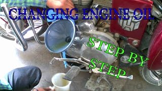 HOW to change the ENGINE OIL Properly  ROYAL ENFIELD [upl. by Naj896]