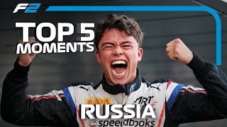 Top 5 Formula 2 Moments  2019 Russian Grand Prix [upl. by Dwayne]