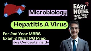 Hepatitis A Virus  Easy Notes amp MCQs MBBS NEET PG INICET I DrBala  Microbiology [upl. by Bea]