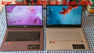 Acer Swift 3 2020 Ryzen 4500u overview Purple and Silver color [upl. by Dlared]