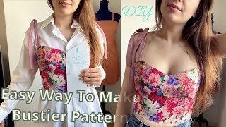 Easy way to make bustier pattern  DIY Bustier Pattern💞 [upl. by Eiaj]