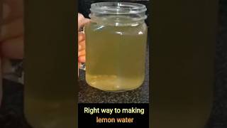 Right Way To Make Lomon Water  How to Make Lemon Water Properly  Nimbu Pani Recipe shortsviral [upl. by Llerehc]