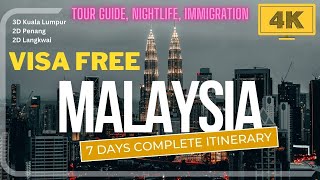 Malaysia 7 days Travel Itinerary 2024  FREE VISA FOR INDIANS  Malaysia Tour in Budget [upl. by Ollie824]