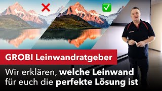 GROBI Leinwandratgeber Wir erklären welche Leinwand für euch die perfekte Lösung ist [upl. by Eusassilem]