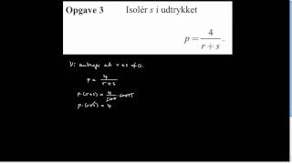 STX A Dec 2008 Opgave 3  Isolering af variabel [upl. by Barbara-Anne]