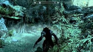 Skyrim  cacería en Gruta del hombre hinchado misión Embocada Nocturna [upl. by Faustus]