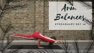 DAY 10 ARM BALANCES  Yoganuary Yoga Challenge  CAT MEFFAN [upl. by Yerrot]