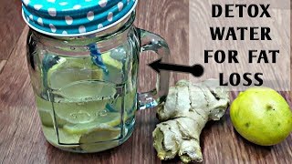 Lemon Detox Water Recipe  How To Make Lemon Water For Fat loss   Lemon Ginger Detox Water [upl. by Erdah]