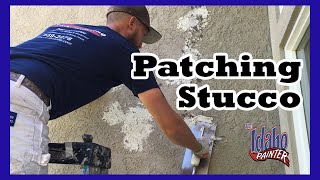 How To Patch Stucco Simple Instructions Patching Stucco [upl. by Mccollum]