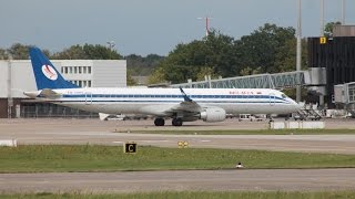 Rare ► Belavia Embraer 195 landing ✈ Hannover Airport [upl. by Roobbie]