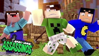 Minecraft NOOB ASSASSINO Assassinos [upl. by Johanna]