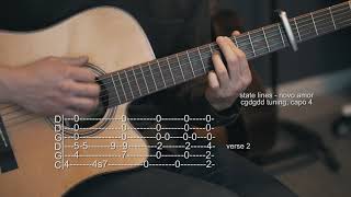 How to Play State Lines  Novo Amor  Guitar Tabs [upl. by Beghtol]