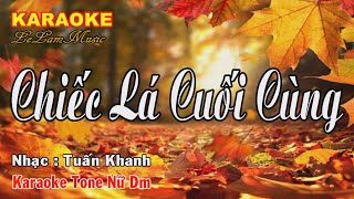 Karaoke  CHIẾC LÁ CUỐI CÙNG  Tone Nữ  Tuấn Khanh  Lê Lâm Music [upl. by Ielirol]