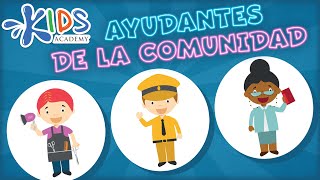 Ayudantes de la comunidad para niños  Trabajos y ocupaciones para niños pequeños y preescolar [upl. by Arnaud793]