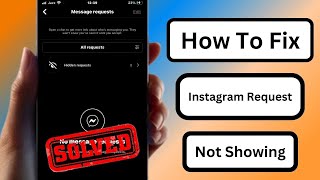 Instagram Message Request Not Showing 2024  How to Fix Instagram Message Request Problem [upl. by Hayton]