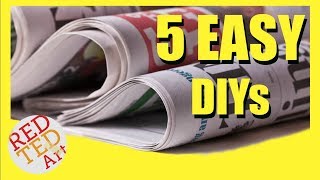 5 DIY Creative Ideas with Newspapers  Newspaper DIYs amp Hacks  Best from Waste [upl. by Niddala350]