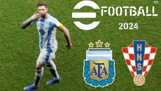 ARGENTINA VS CROÁCIA 🇦🇷🇭🇷 EFOOTBALL 2024 [upl. by Wiatt]