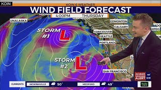 Bomb cyclone clears Fujiwhara effect takes shape [upl. by Ihtac]