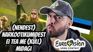 🇪🇪 5MIINUST PUULUUP  Nendest Narkootikumidest Ei Estonia Eurovision 2024 British REACTION [upl. by Enyamart]