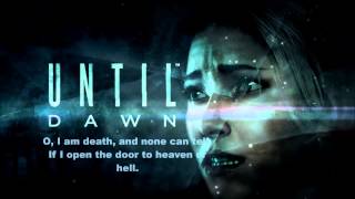 Until Dawn Soundtrack  O Death Lyrics [upl. by Hassin]