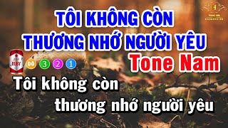 Tôi Không Còn Thương Nhớ Người Yêu Karaoke Tone Nam Nhạc Sống  Trọng Hiếu [upl. by Sualk]