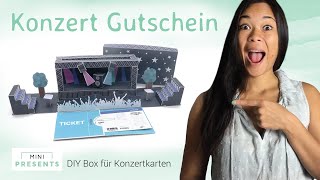 DIY Gutschein für Konzertkarten selber basteln  Bastelideen  Geschenkideen  minipresentscom [upl. by Kirby54]