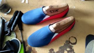 DIY slip on shoes project part2 insole  lasting  outsole [upl. by Raquela]