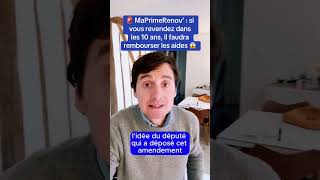 🚨Ma Prime Rénov’  si vous revendez le logement dans les 10 ans il faudra rembourser les aides 😱 [upl. by Ietta]