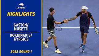 GastonMusetti vs KokkinakisKyrgios Highlights  2022 US Open Round 1 [upl. by Dulsea]