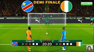 RD Congo 🆚 Côte dIvoire  Penalty Shootout 2024  Demi Finale Coupe dAfrique des Nations 2023 PES [upl. by Notselrahc]